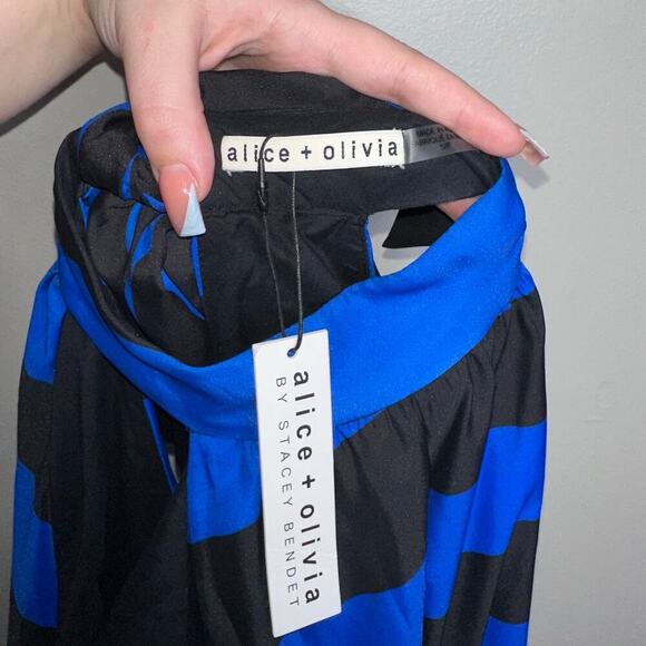 Alice + Olivia NWT Jovie Halter Neck High Low Maxi Dress Big Bow Size Small - Picture 4 of 11